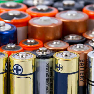 An assortment of batteries