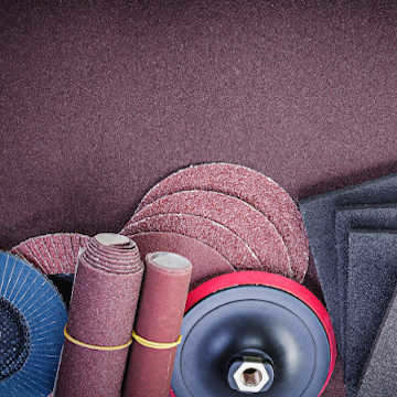 Various types of sandpaper