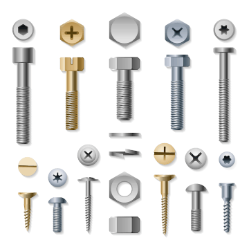 Screws, nuts, bolts, and washers